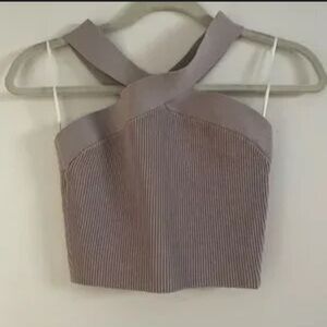 Aritzia Babaton Criss Cross Crop Top